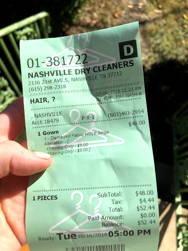 Dry Cleaner «Nashville Cleaners», reviews and photos, 2116 21st Ave S, Nashville, TN 37212, USA