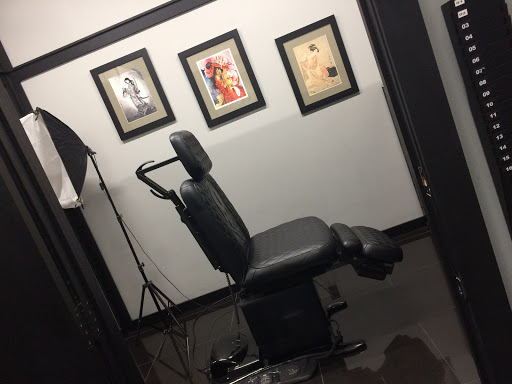 Explore cross sleeve tattoo ideas, creative tattoo ideas in Addison, available at Cat Tattoo