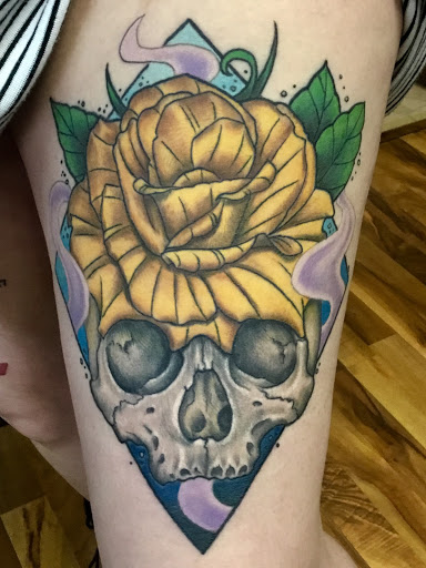 Explore construction tattoo ideas, creative tattoo ideas in Peoria, available at Big Top Tat2