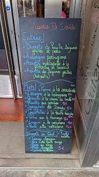 Menu / carte de Pizzeria da davide à Paris