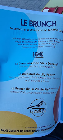Bistro La Vieille Pie à Paris - menu / carte