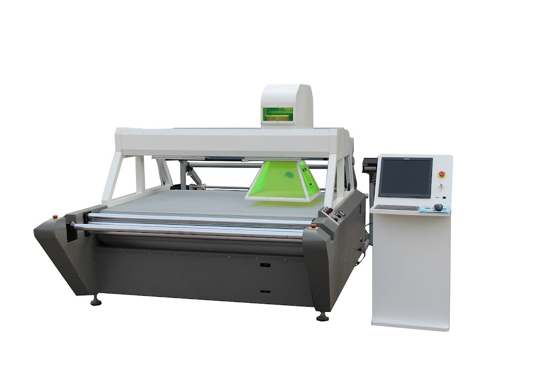 Printing machine and print glass plate and laser and router