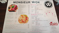 Menu / carte de Monsieur Wok à Coquelles