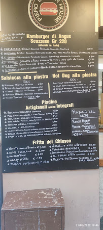 Sandwicherie Magico Chiosco à Pistoia (le menu)