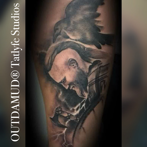 Explore neck tattoos ideas male, creative tattoo ideas in Savannah, available at Tatlyfe Studios