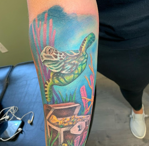 Explore cheating death tattoo ideas, creative tattoo ideas in Millsboro, available at Tattoo Galaxy (Millsboro) Piercing & Custom tattoos