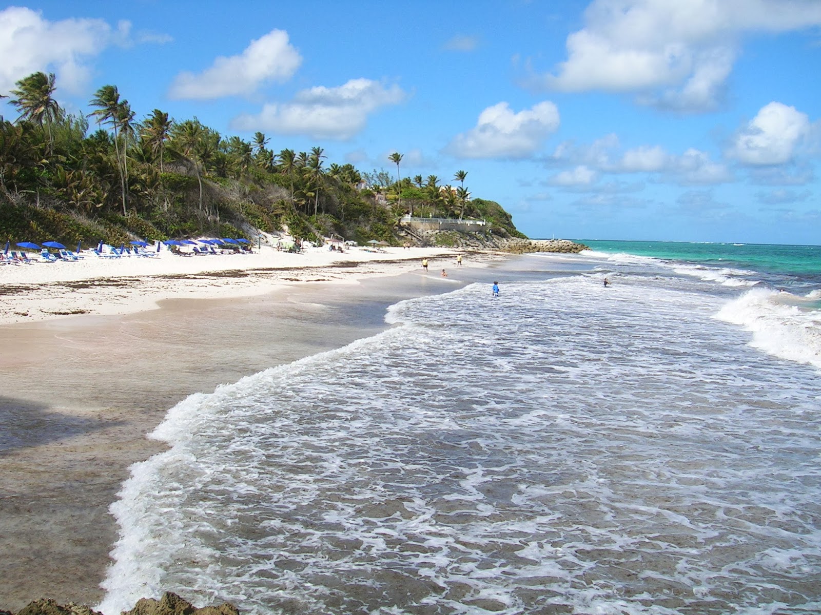 Foto van Crane beach met turquoise water oppervlakte