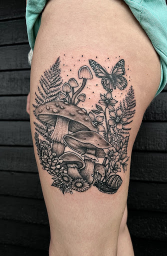 Explore crescent moon tattoo ideas, creative tattoo ideas in Fort Oglethorpe, available at The Helm Tattoo & Piercing