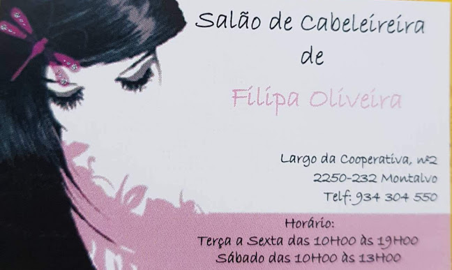 Avaliações doSalão de Cabeleireiro de Filipa Oliveira em Constância - Cabeleireiro