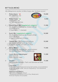 Menu du Hana Sushi Bar à Offenbach