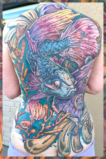 Explore fantasy tattoo ideas, creative tattoo ideas in Augusta, available at Mr. Tattoo