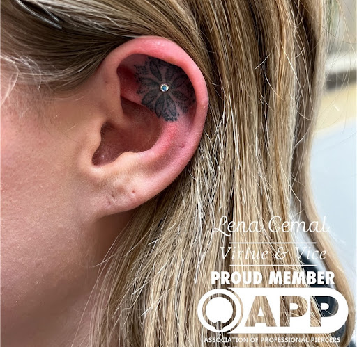 Explore mushu tattoo ideas, creative tattoo ideas in Atlanta, available at Virtue and Vice Body Piercing