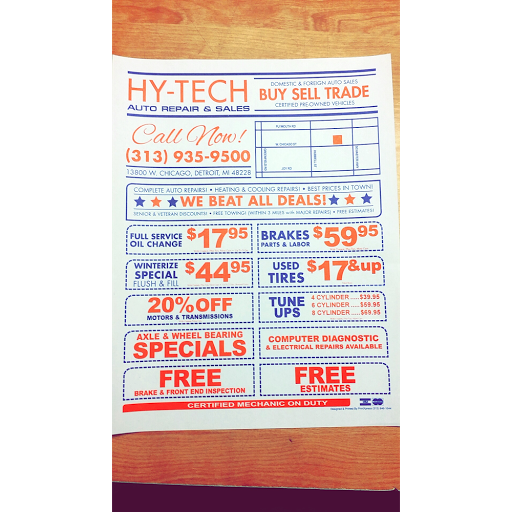 Auto Repair Shop «Hy Tech Auto», reviews and photos, 13800 Chicago W, Detroit, MI 48228, USA
