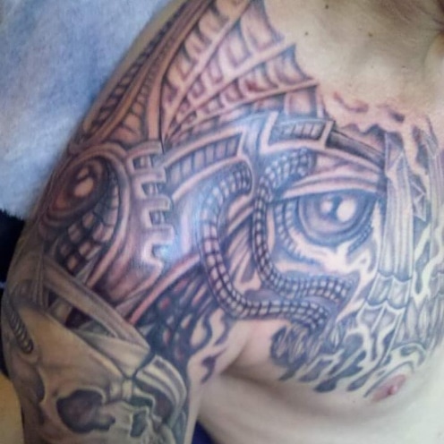 Explore flag tattoo ideas, creative tattoo ideas in Hialeah, available at Allstar Tattoo & Body piercing