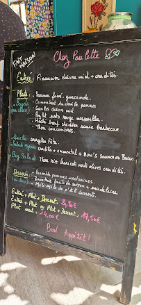Chez Paulette à Bayeux menu