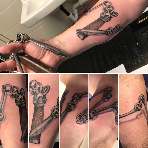 Explore gladiator tattoo ideas, creative tattoo ideas in Augusta, available at Mr. Tattoo