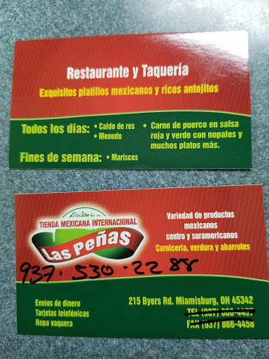 Mexican Grocery Store «Las Penas Mexican Grocery & Restaurant», reviews and photos, 215 Byers Rd, Miamisburg, OH 45342, USA