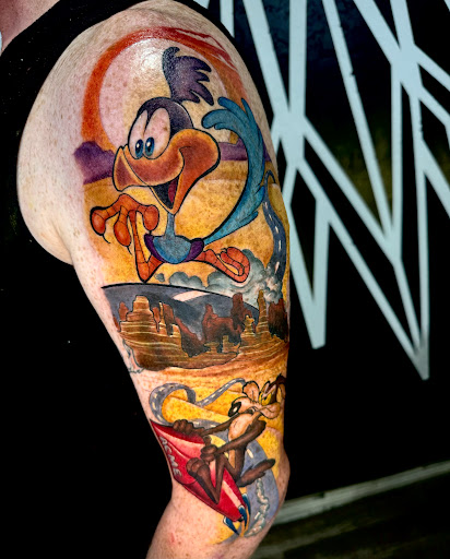 Explore football tattoo ideas, creative tattoo ideas in Prescott, available at BlackGold Tattoo