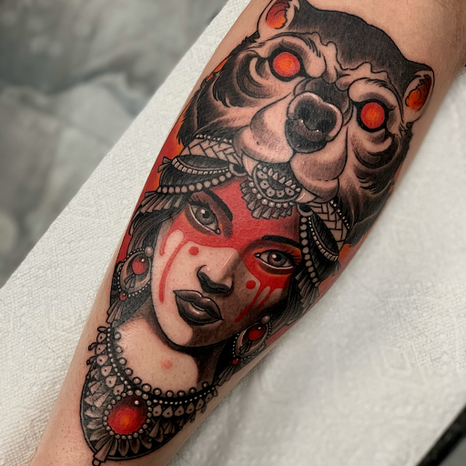 Explore protection tattoo ideas, creative tattoo ideas in Fayetteville, available at Sacred Raven Tattoo Shop