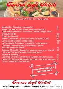 Menu du La Taverna Degli Artisti à Rimini
