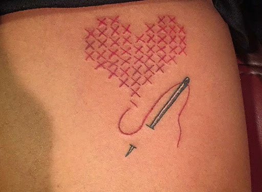 Explore blue line tattoo ideas, creative tattoo ideas in Saint Louis, available at Pearl Gallery Black Pearl Tattoo