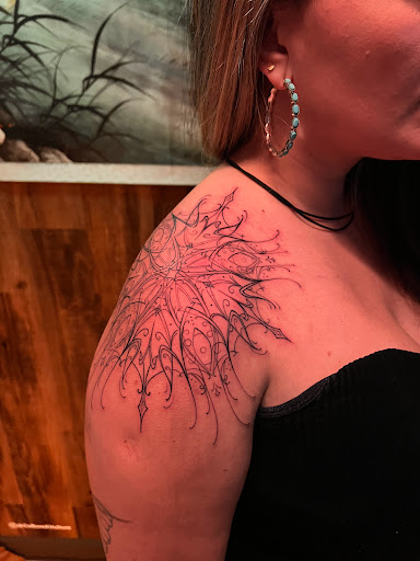 Explore michael name tattoo ideas, creative tattoo ideas in Hudson, available at The Bohemian Social Club