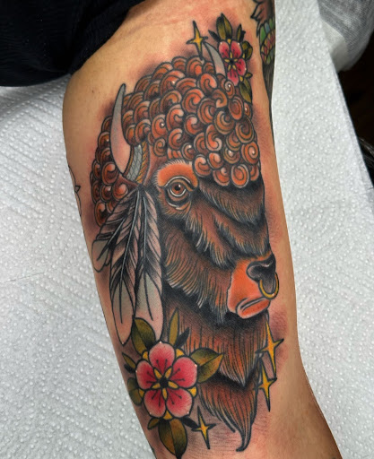 Explore line drawing tattoo ideas, creative tattoo ideas in Lakeview, available at Backwoods Tattoo Studio