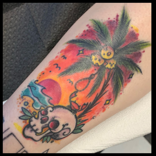 Explore knee cap tattoo ideas for men, creative tattoo ideas in Augusta, available at Mr. Tattoo