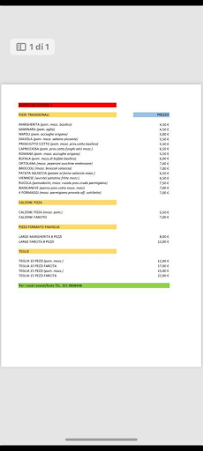 Menu du American Pizzeria 2 à Cervinara