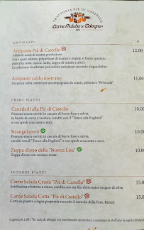 Trattoria Piè di Castello Sas à Cologna menu