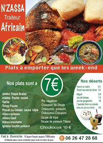 Menu / carte de Nzassa Plats Africain à Melun