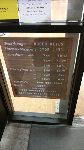 Pharmacy «Rite Aid», reviews and photos, 340 Woodside Rd, Redwood City, CA 94061, USA