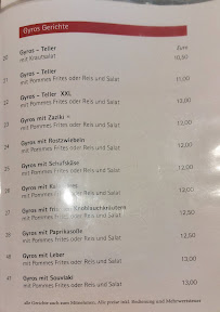 Menu du Apollon Imbiss à Göttingen