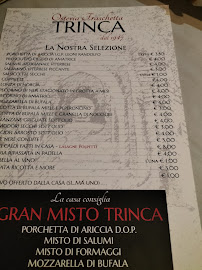Osteria Fraschetta Trinca à Frascati menu