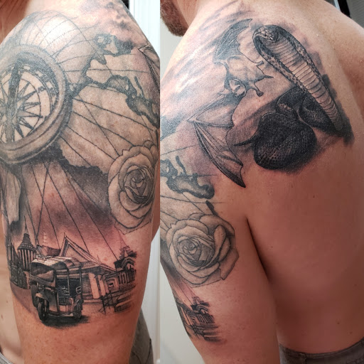 Explore yin yang tattoo ideas for guys, creative tattoo ideas in West Chester, available at Double Diamond Tattoos