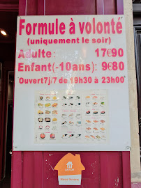 Carte du Sushi One à Paris