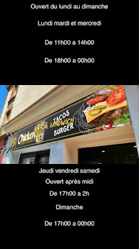 Restaurant Chickenos à Rennes (le menu)
