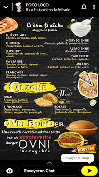 POCO LOCO PIZZERIA à Mulhouse menu