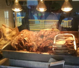 delicious pork meat our friends photo
