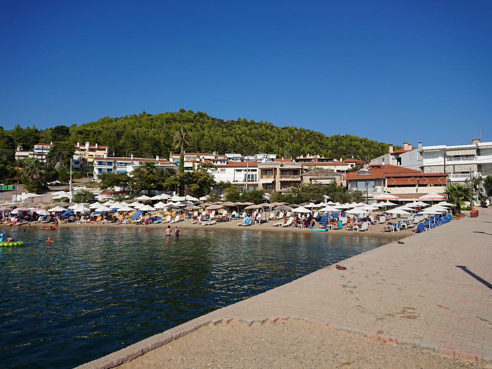 Photo of Ag. Paraskevis beach with partly clean level of cleanliness