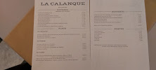 Menu du Restaurant La Calanque Sète à Sète