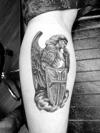 Explore sleeve skull tattoo ideas, creative tattoo ideas in Corinth, available at Village Ink Therapy Tattoos