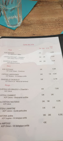 Restaurant L'Essentiel à Rocamadour (le menu)