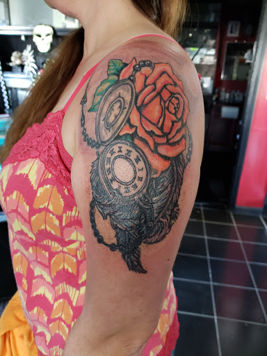 Explore amethyst tattoo ideas, creative tattoo ideas in Erie, available at EliKingInk