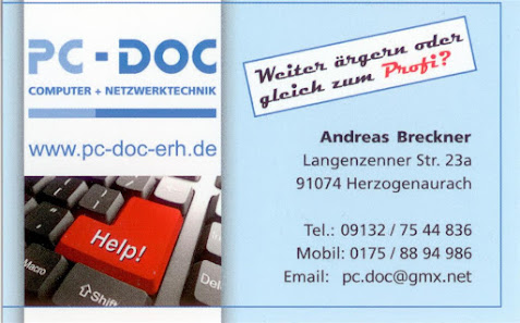 PC-DOC Computer+Netzwerktechnik Langenzenner Str. 23A, 91074 Herzogenaurach, Deutschland