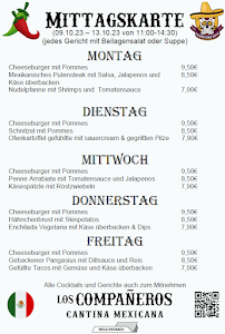 Menu du Los Companeros à Munich