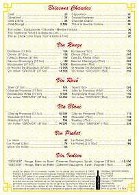 Menu du Le Shalimar ( Restaurant Indien ) Buffet à Volonté Orléans à Saint-Jean-de-la-Ruelle