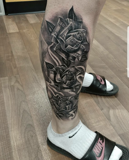 Explore lower arm tattoos ideas for guys, creative tattoo ideas in Stockton, available at THE PIRATES LOUNGE TATTOO PARLOR