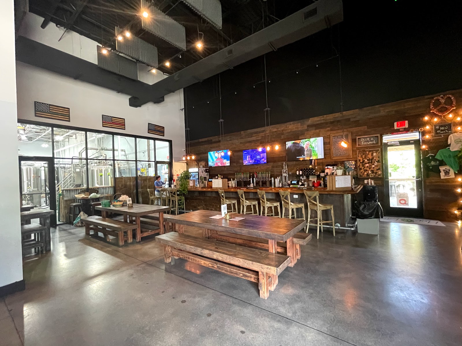 A row of beer taps