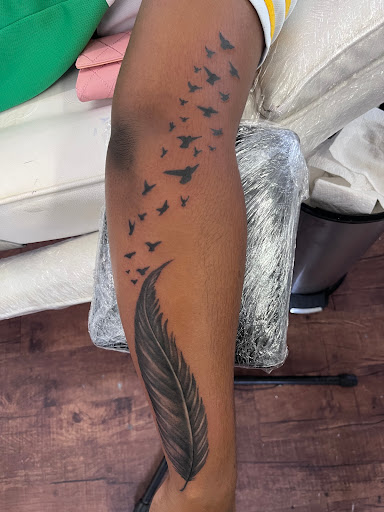 Explore trumpet tattoo ideas, creative tattoo ideas in Rogers, available at Ink Solutions Tattoo